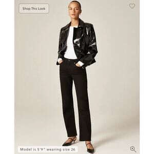 J. Crew Nipped straight jean in Black Wash NWT size 29